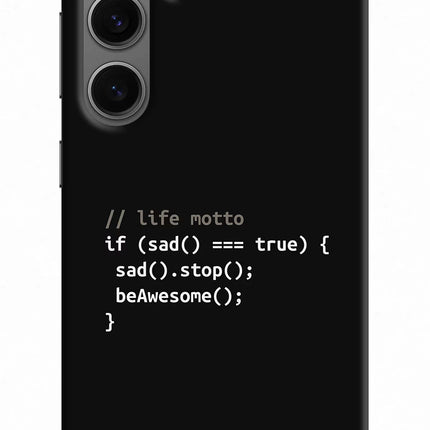 Life Motto Code Samsung S24 Hard Case Back Cover by Casekaro