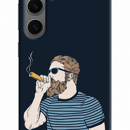 Smoking Samsung S24 Hard Case Back Cover by Casekaro