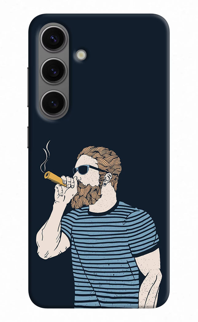 Smoking Samsung S24 Hard Case Back Cover by Casekaro