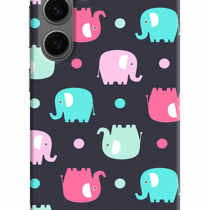 Elephants Samsung S24 Hard Case Back Cover by Casekaro
