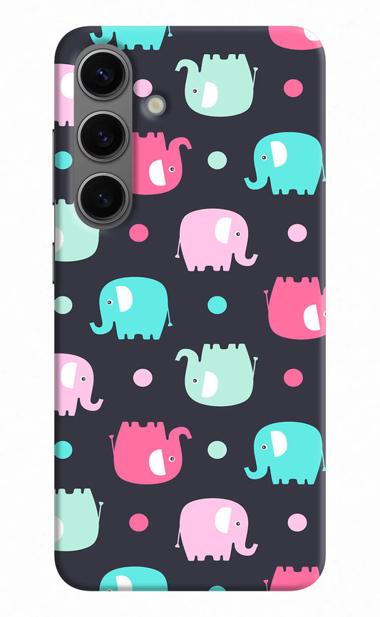 Elephants Samsung S24 Hard Case Back Cover by Casekaro