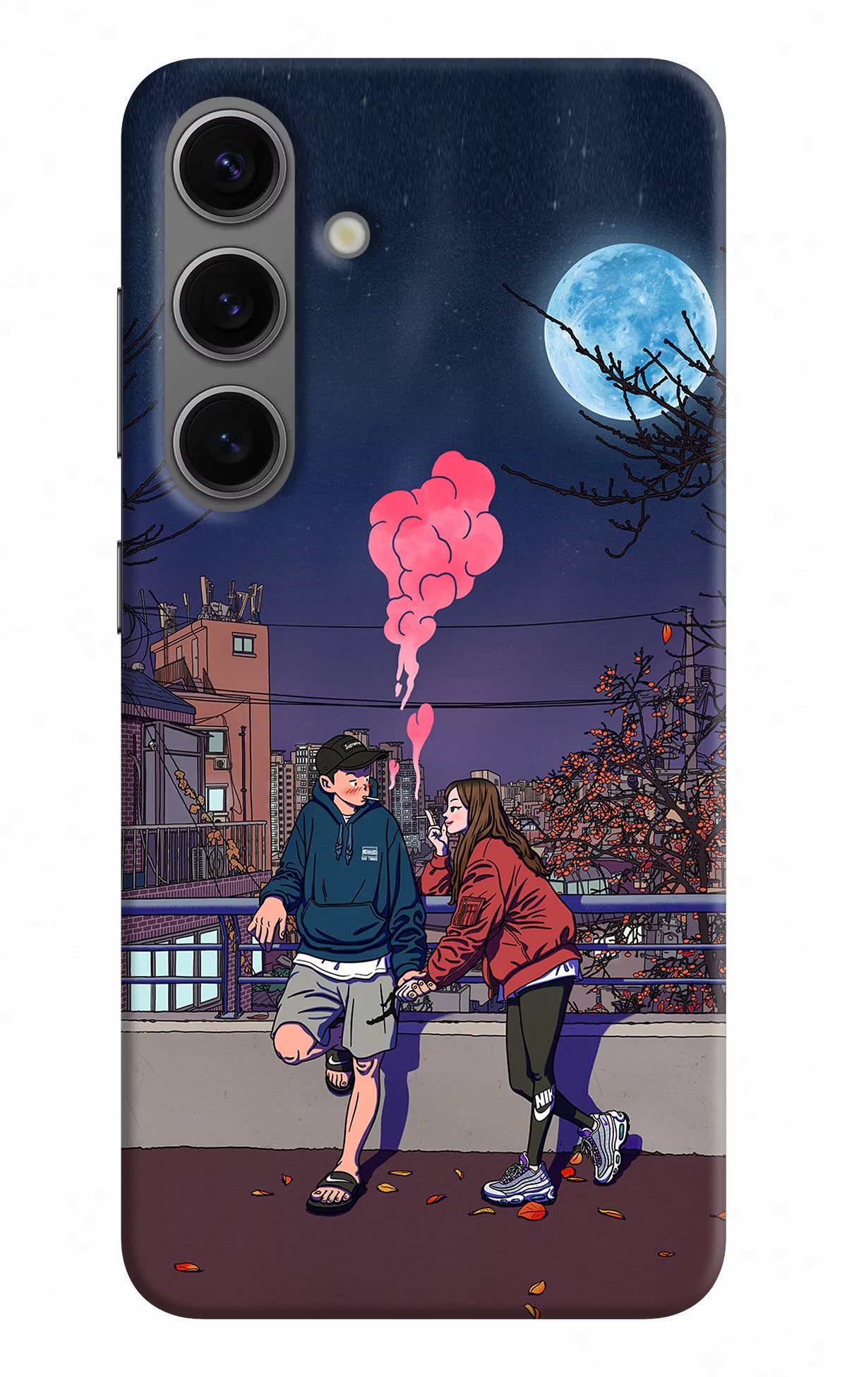 Chilling Couple Samsung S24 Hard Case Back Cover by Casekaro