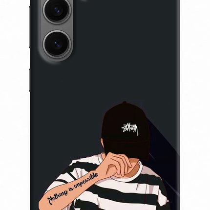 Aesthetic Boy Samsung S24 Hard Case Back Cover by Casekaro