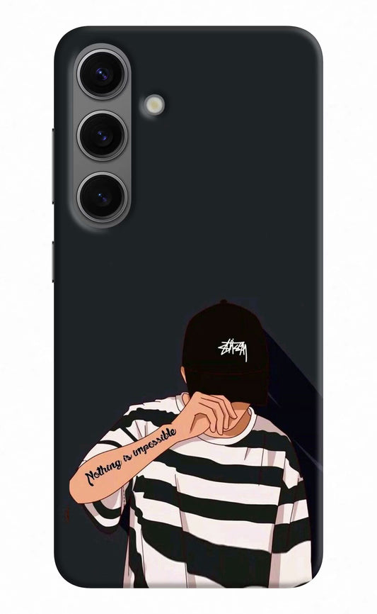 Aesthetic Boy Samsung S24 Hard Case Back Cover by Casekaro