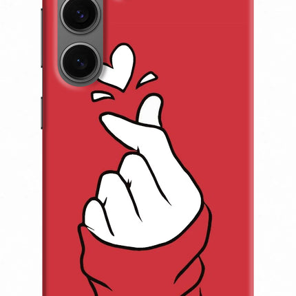 Korean Love Sign Samsung S24 Hard Case Back Cover by Casekaro