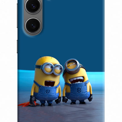 Minion Laughing Samsung S24 Hard Case Back Cover by Casekaro