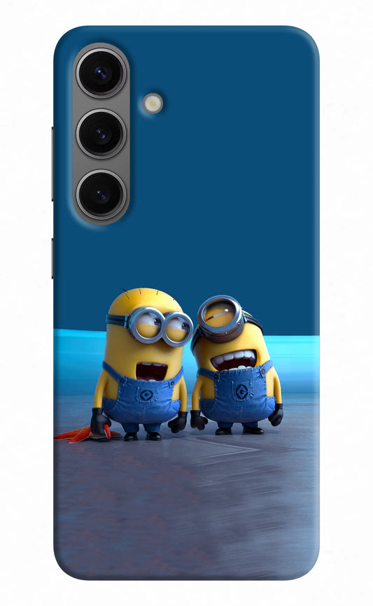 Minion Laughing Samsung S24 Hard Case Back Cover by Casekaro