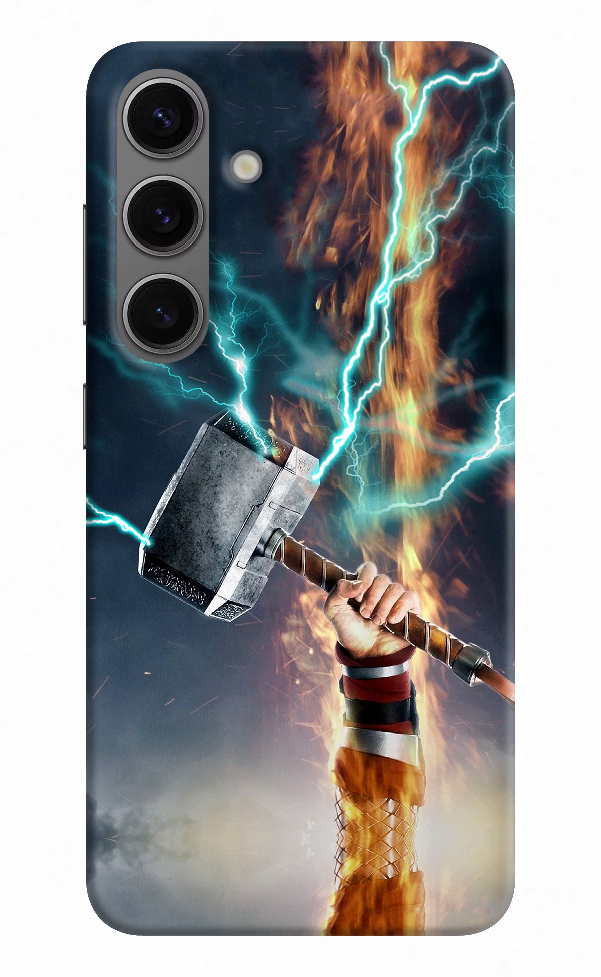 Thor Hammer Mjolnir Samsung S24 Hard Case Back Cover by Casekaro