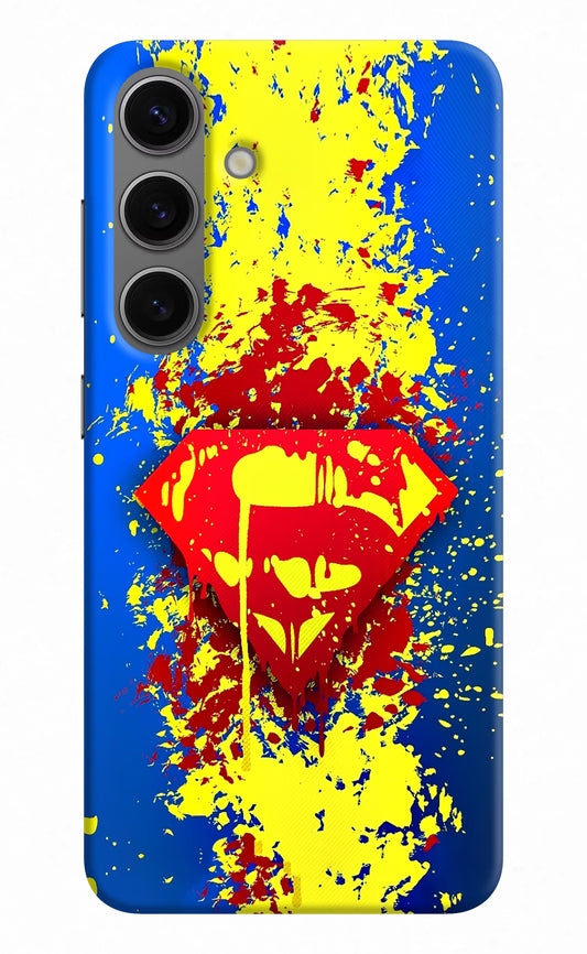 Superman logo Samsung S24 Hard Case Back Cover by Casekaro