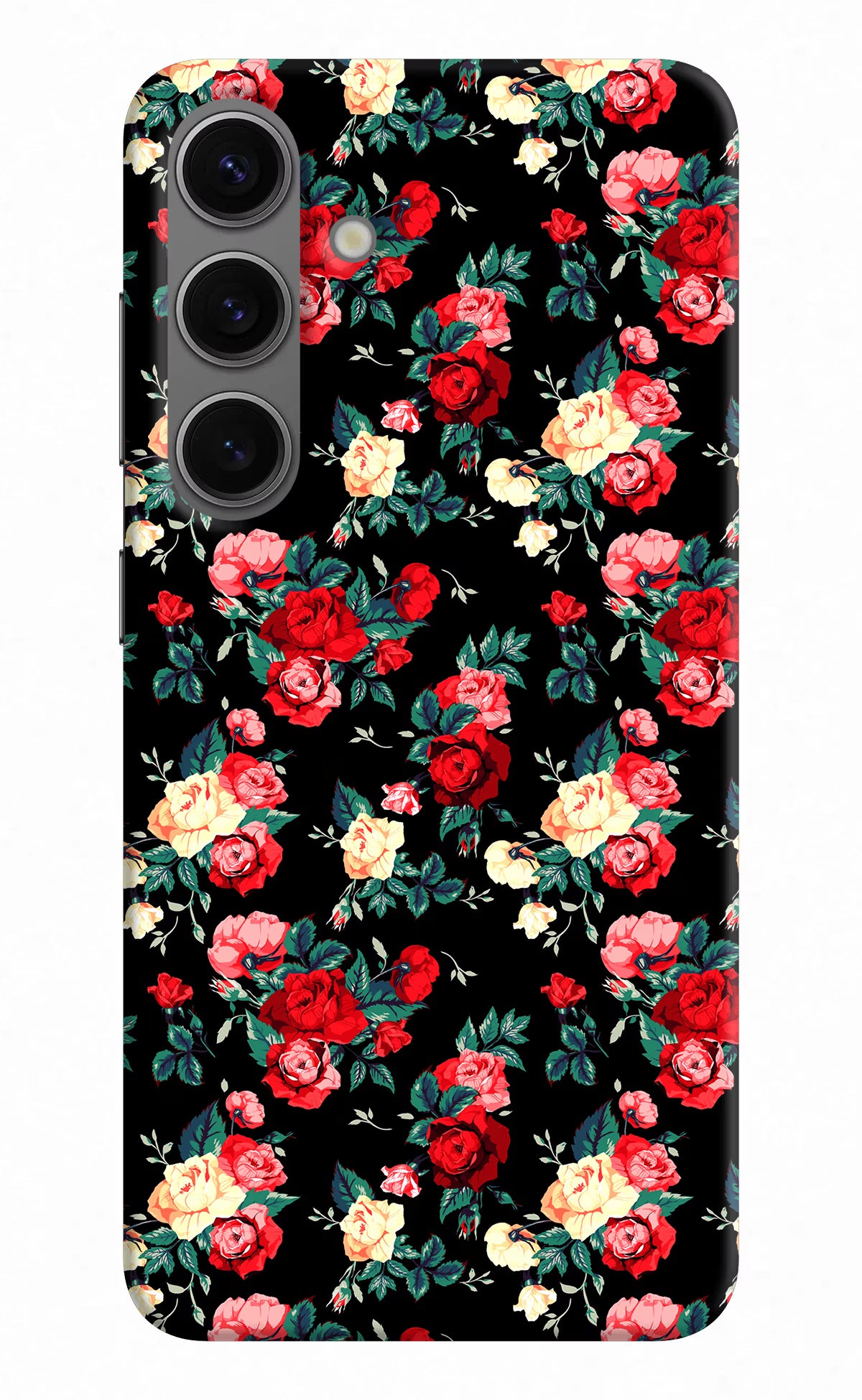 Rose Pattern Samsung S24 Hard Case Back Cover by Casekaro