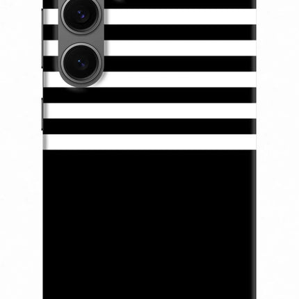 Black and White Print Samsung S24 Hard Case Back Cover by Casekaro