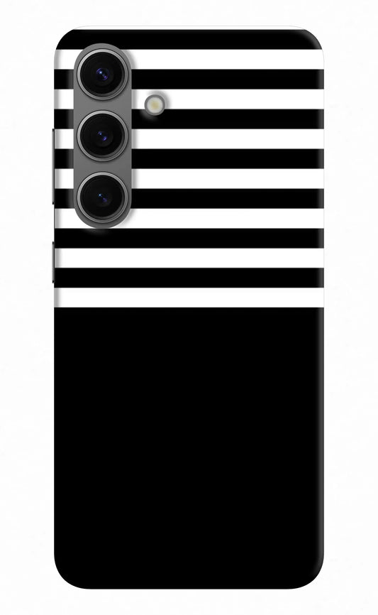 Black and White Print Samsung S24 Hard Case Back Cover by Casekaro