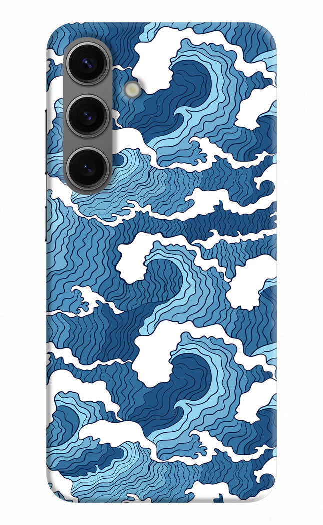 Blue Waves Samsung S24 Hard Case Back Cover by Casekaro
