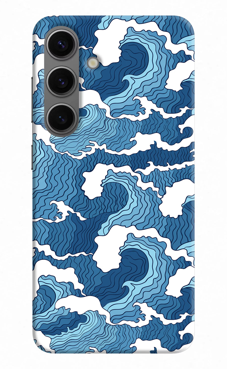 Blue Waves Samsung S24 Back Cover, Hard case
