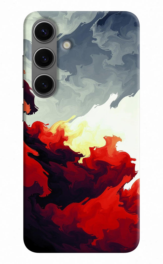 Fire Cloud Samsung S24 Hard Case Back Cover by Casekaro