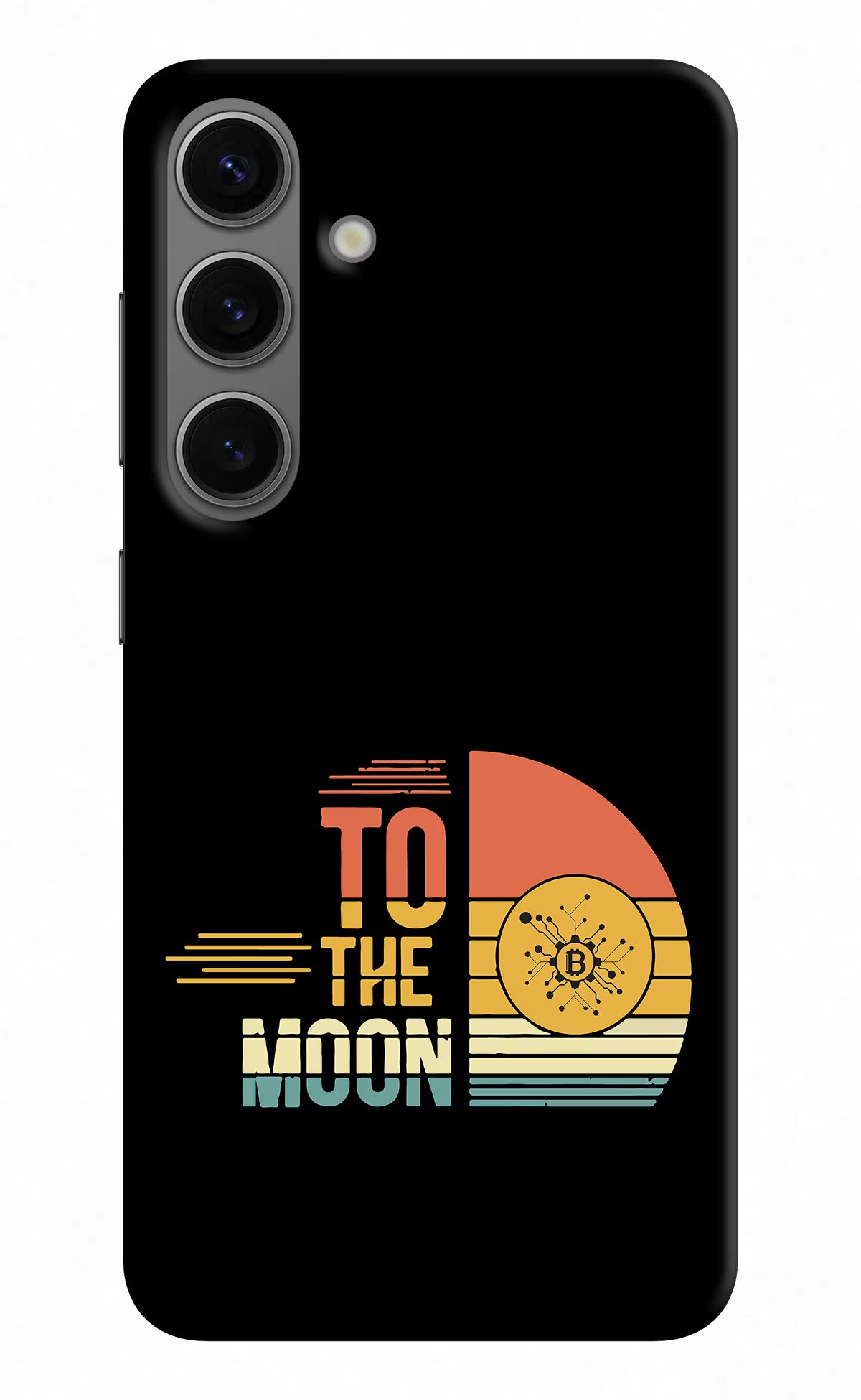 To the Moon Samsung S24 Hard Case Back Cover by Casekaro