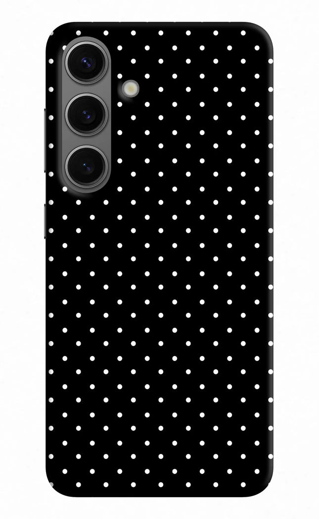 White Dots Samsung S24 Hard Case Back Cover by Casekaro
