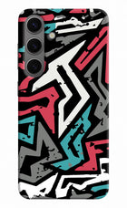 Geometric Graffiti Samsung S24 Hard Case Back Cover by Casekaro