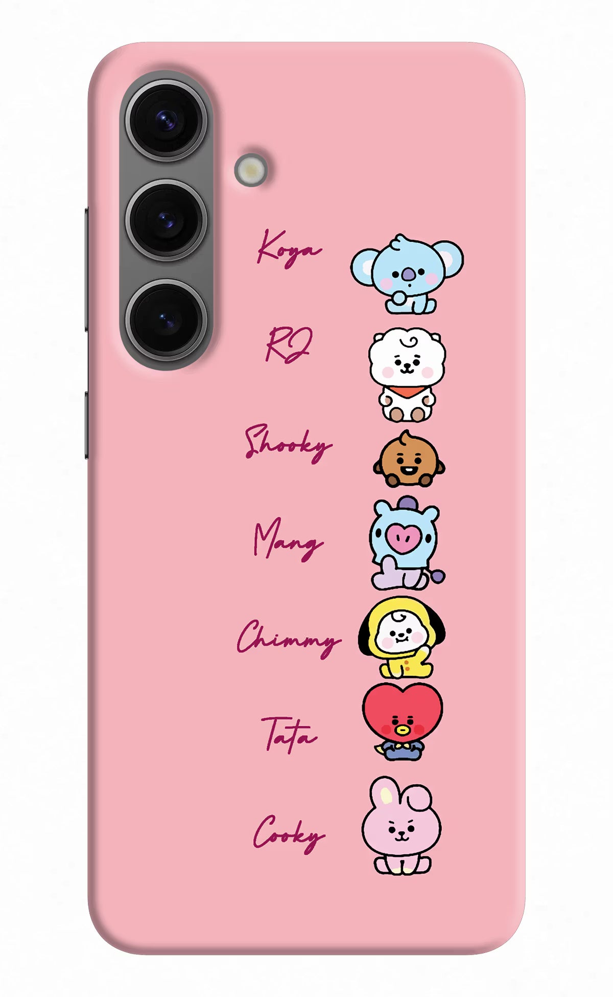 BTS names Samsung S24 Hard Case Back Cover by Casekaro