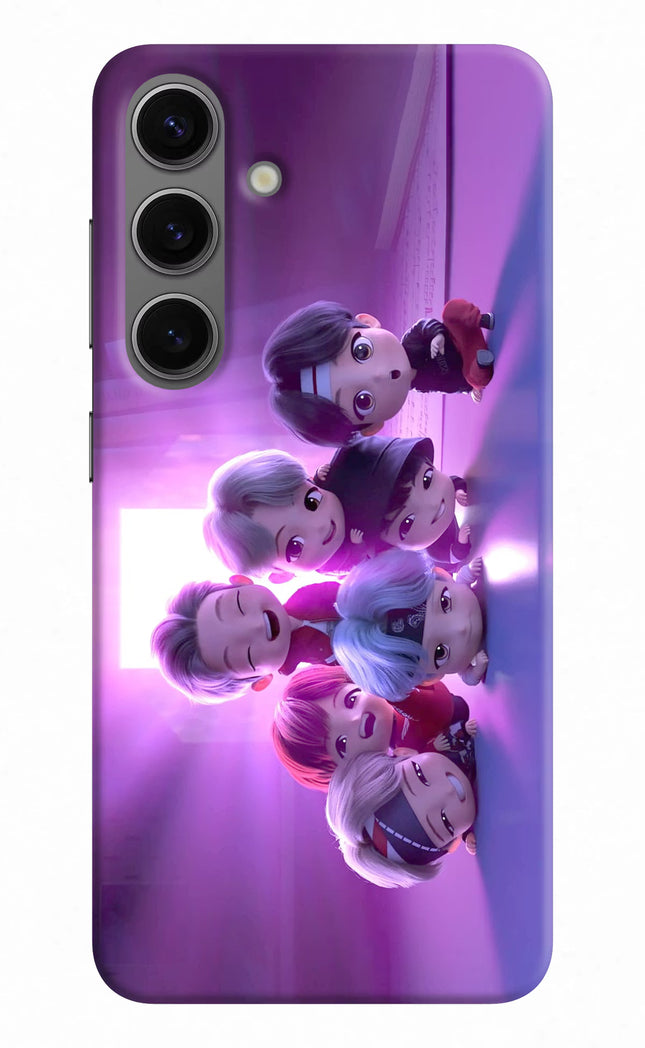 BTS Chibi Samsung S24 Hard Case Back Cover by Casekaro