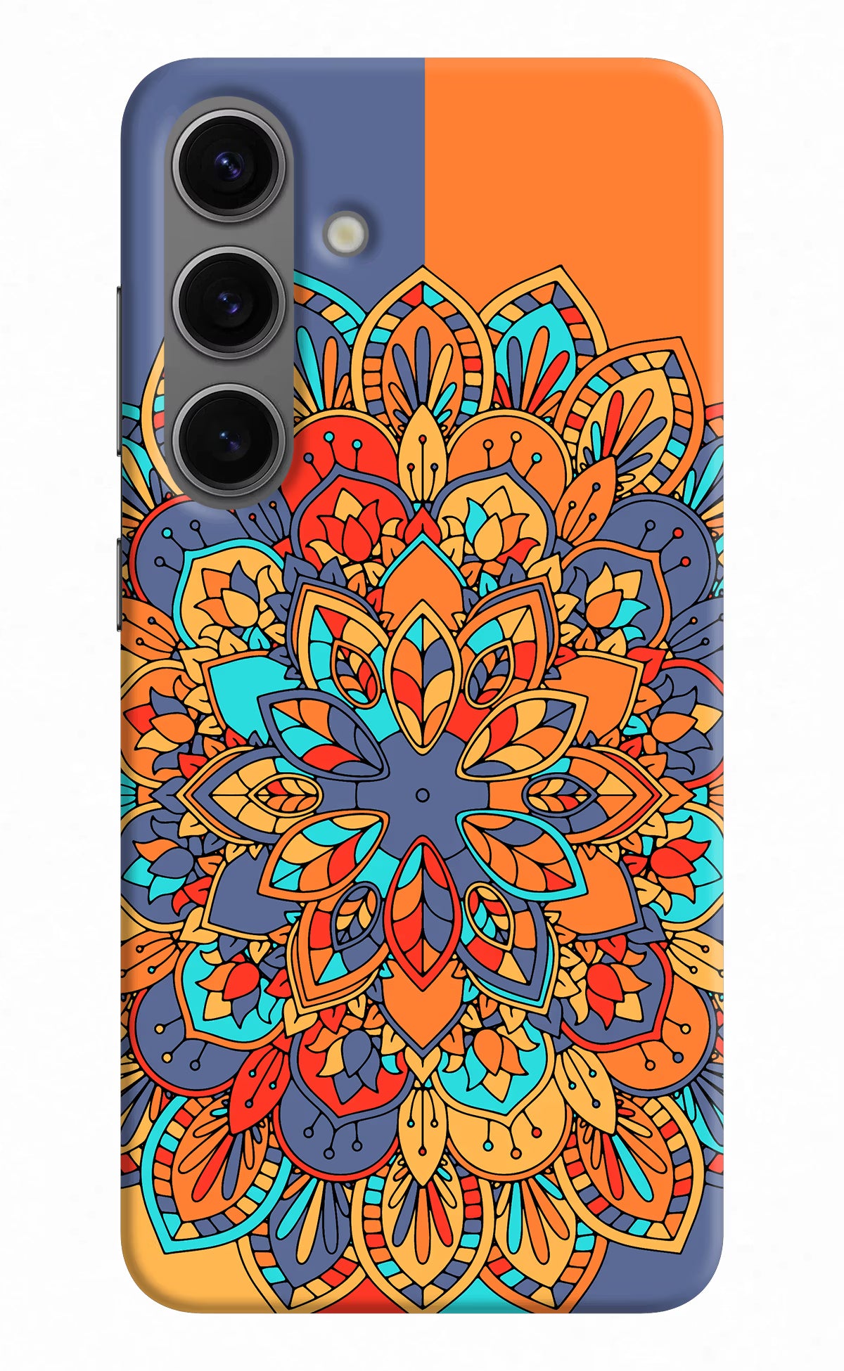 Color Mandala Samsung S24 Hard Case Back Cover by Casekaro