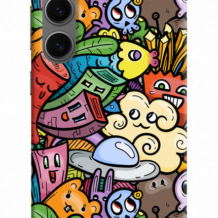 Veggie Doodle Samsung S24 Hard Case Back Cover by Casekaro