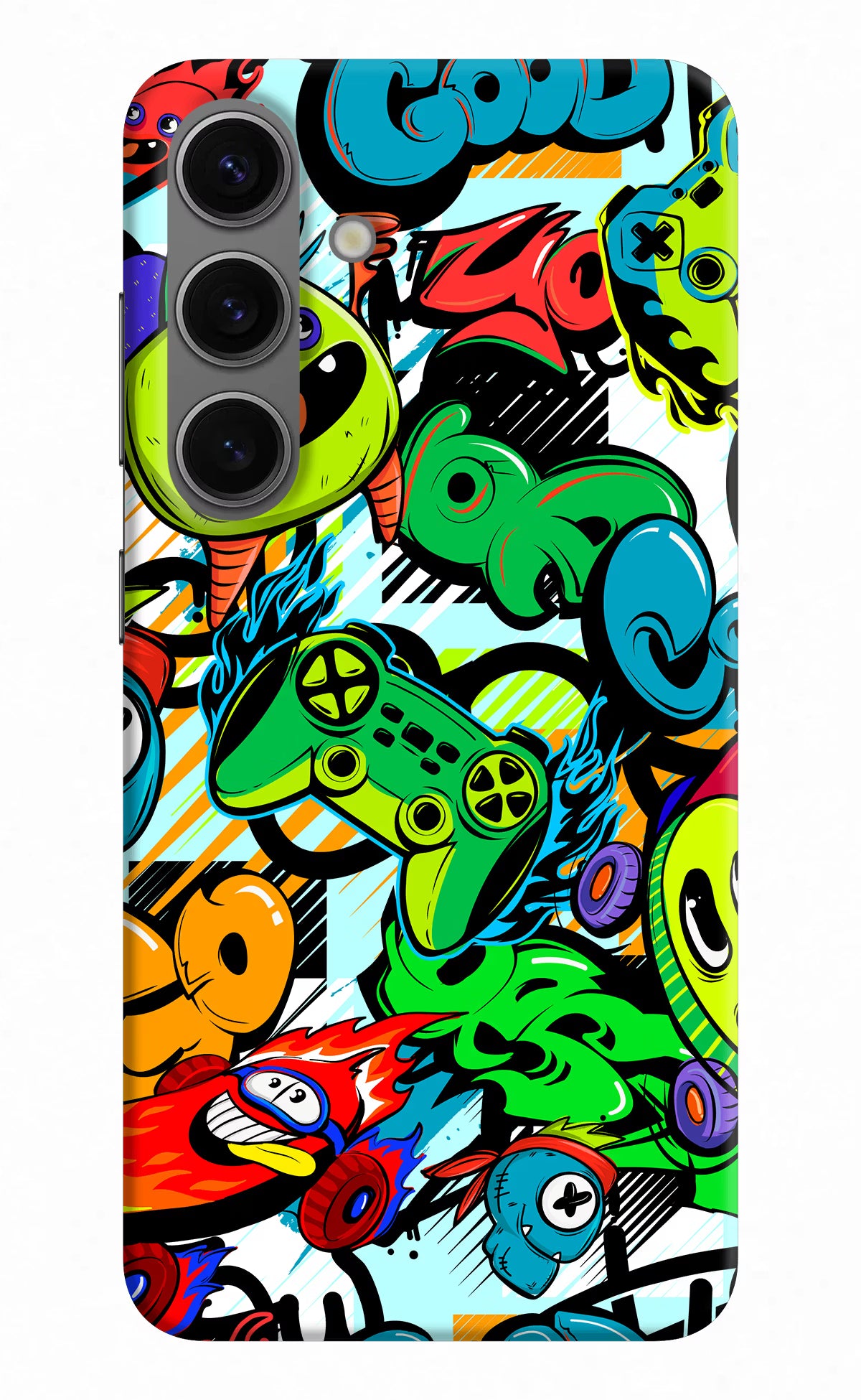 Game Doodle Samsung S24 Hard Case Back Cover by Casekaro