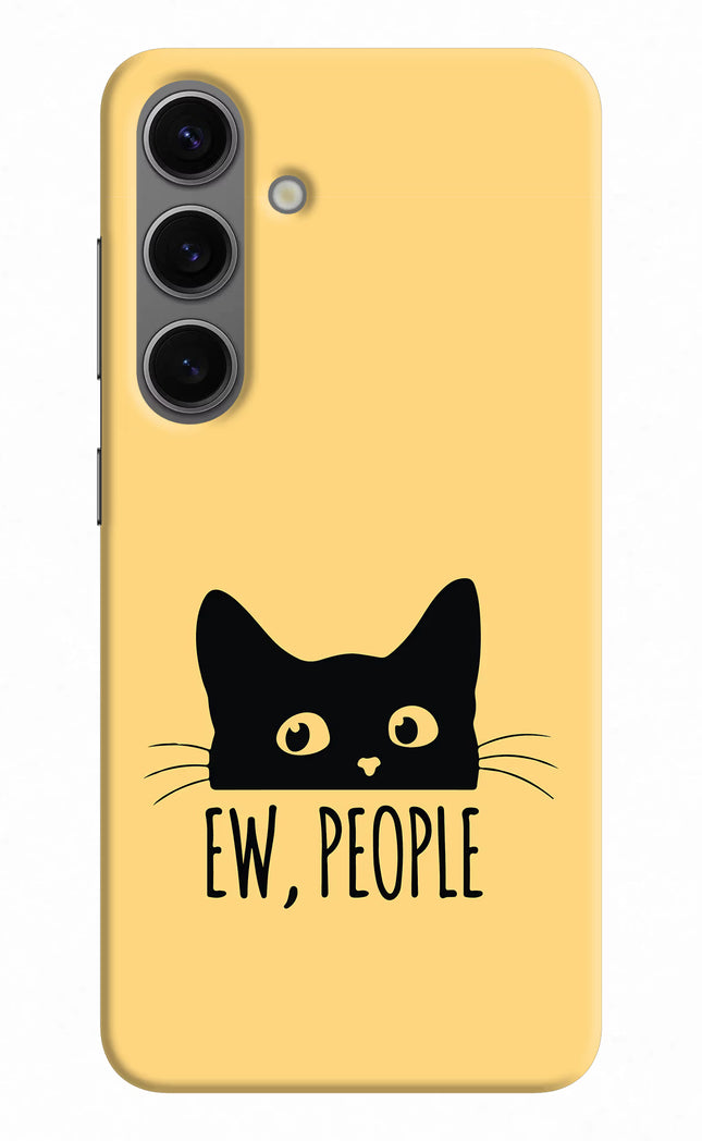 Ew People Catitude Samsung S24 Hard Case Back Cover by Casekaro