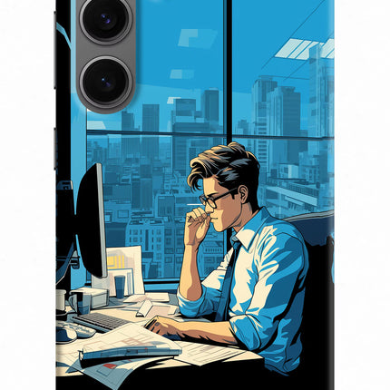 Focused Hustler (AI Generated) Samsung S24 Hard Case Back Cover by Casekaro