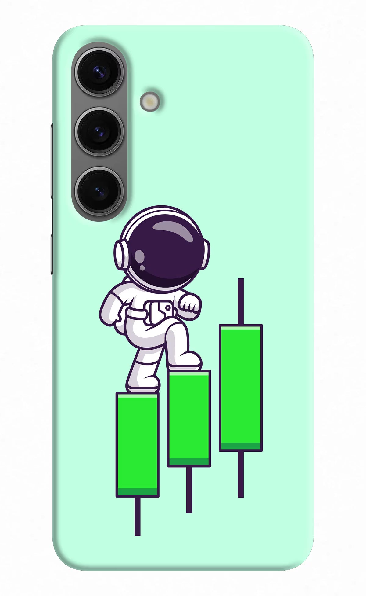 Astronaut Trader Samsung S24 Hard Case Back Cover by Casekaro