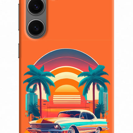 Palm Drive 80s Samsung S24 Hard Case Back Cover by Casekaro