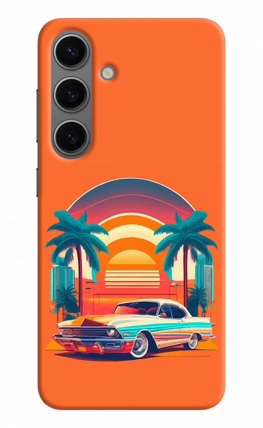 Palm Drive 80s Samsung S24 Hard Case Back Cover by Casekaro