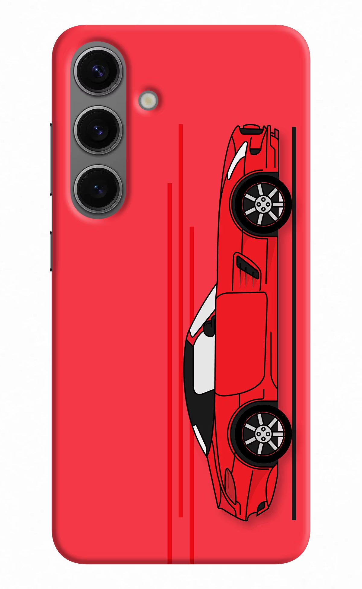 Red Velocity Samsung S24 Hard Case Back Cover by Casekaro