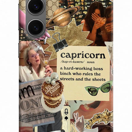 Capricorn Zodiac Samsung S24 Hard Case Back Cover by Casekaro