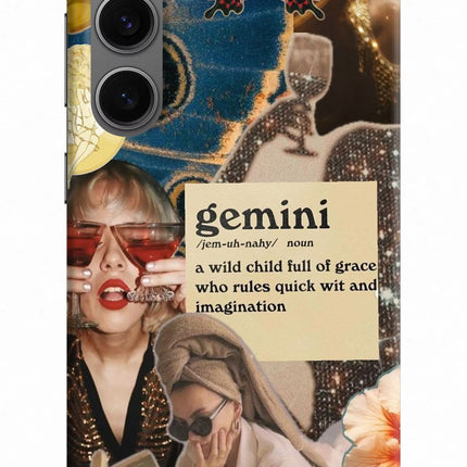 Gemini Zodiac Samsung S24 Hard Case Back Cover by Casekaro