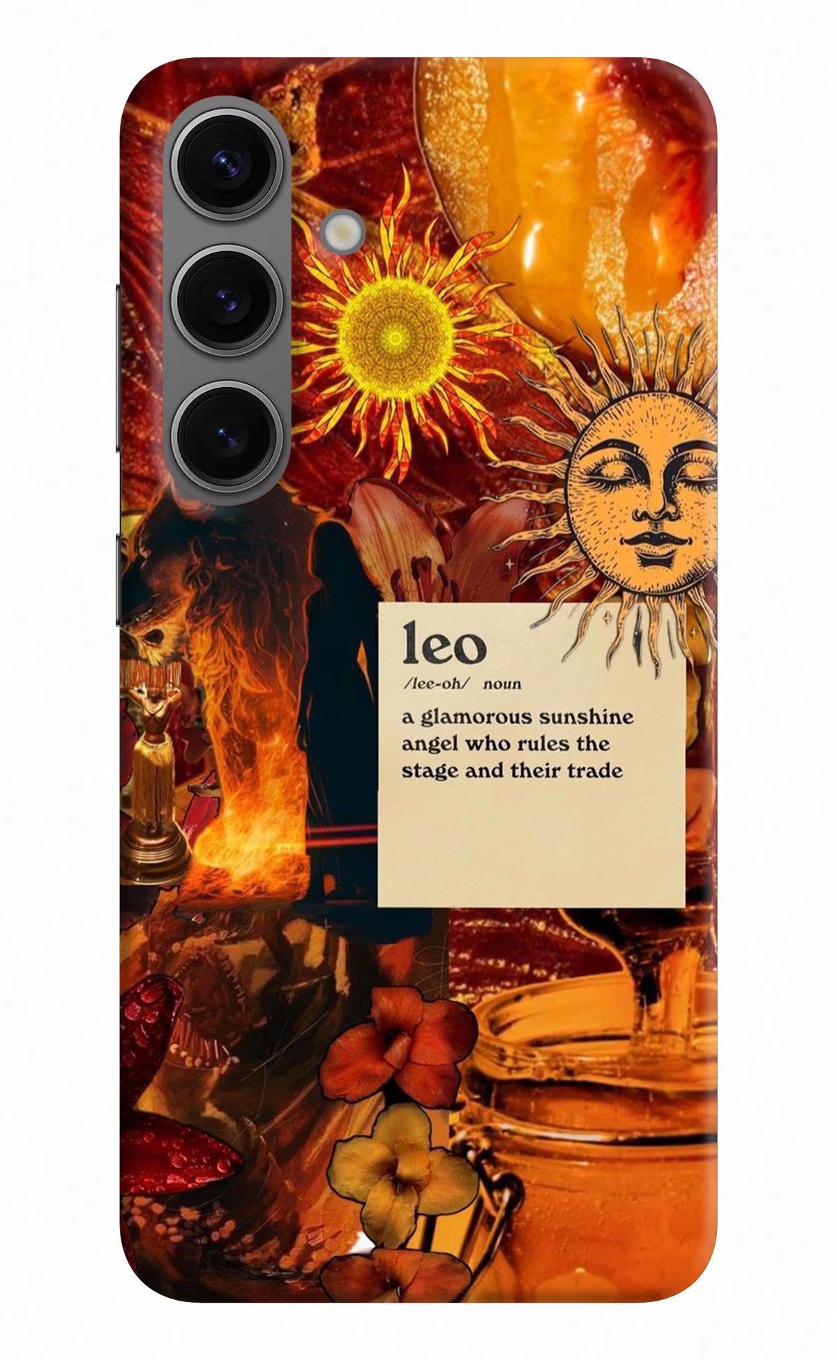 Leo Zodiac Samsung S24 Hard Case Back Cover by Casekaro