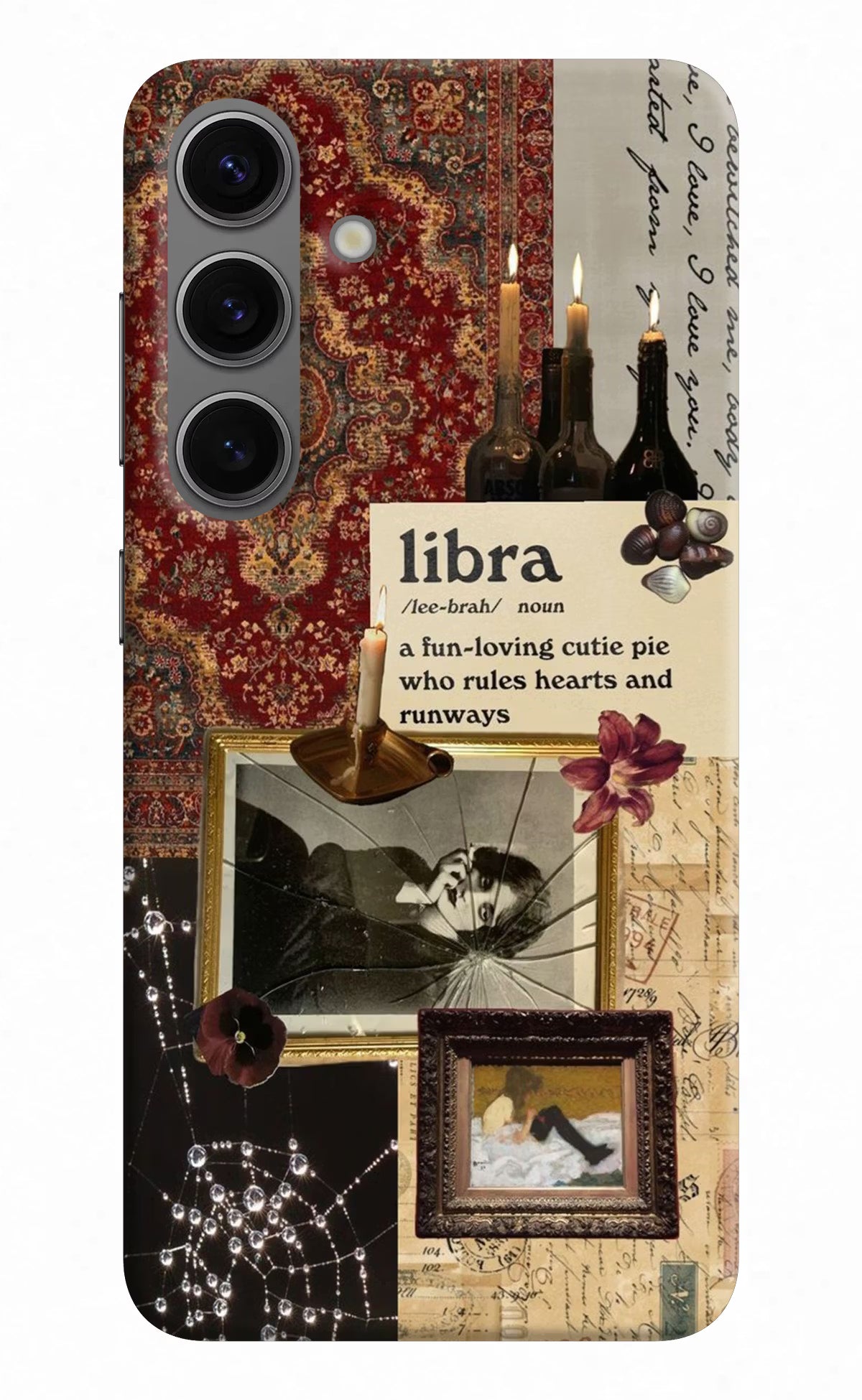 Libra Zodiac Samsung S24 Hard Case Back Cover by Casekaro