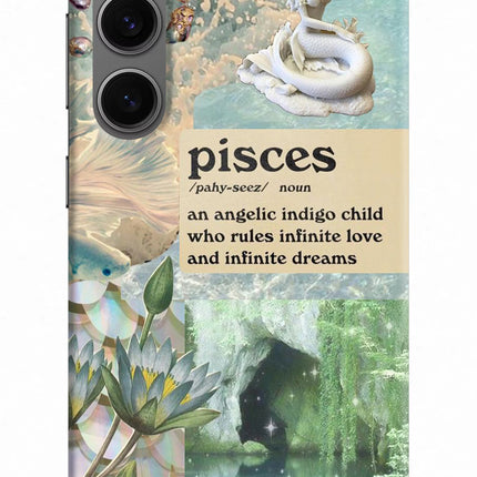 Pisces Zodiac Samsung S24 Hard Case Back Cover by Casekaro