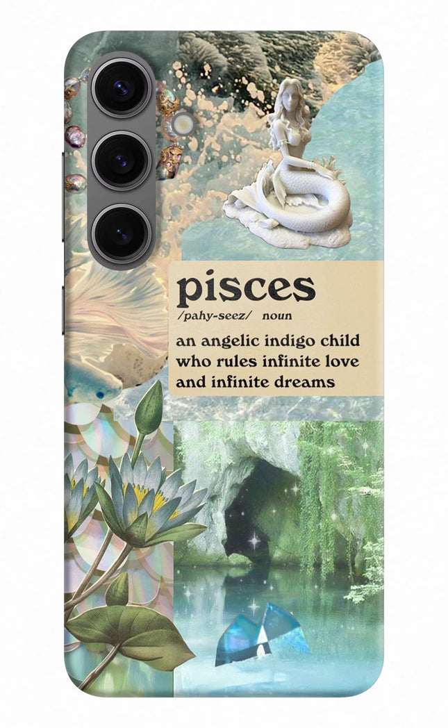 Pisces Zodiac Samsung S24 Hard Case Back Cover by Casekaro