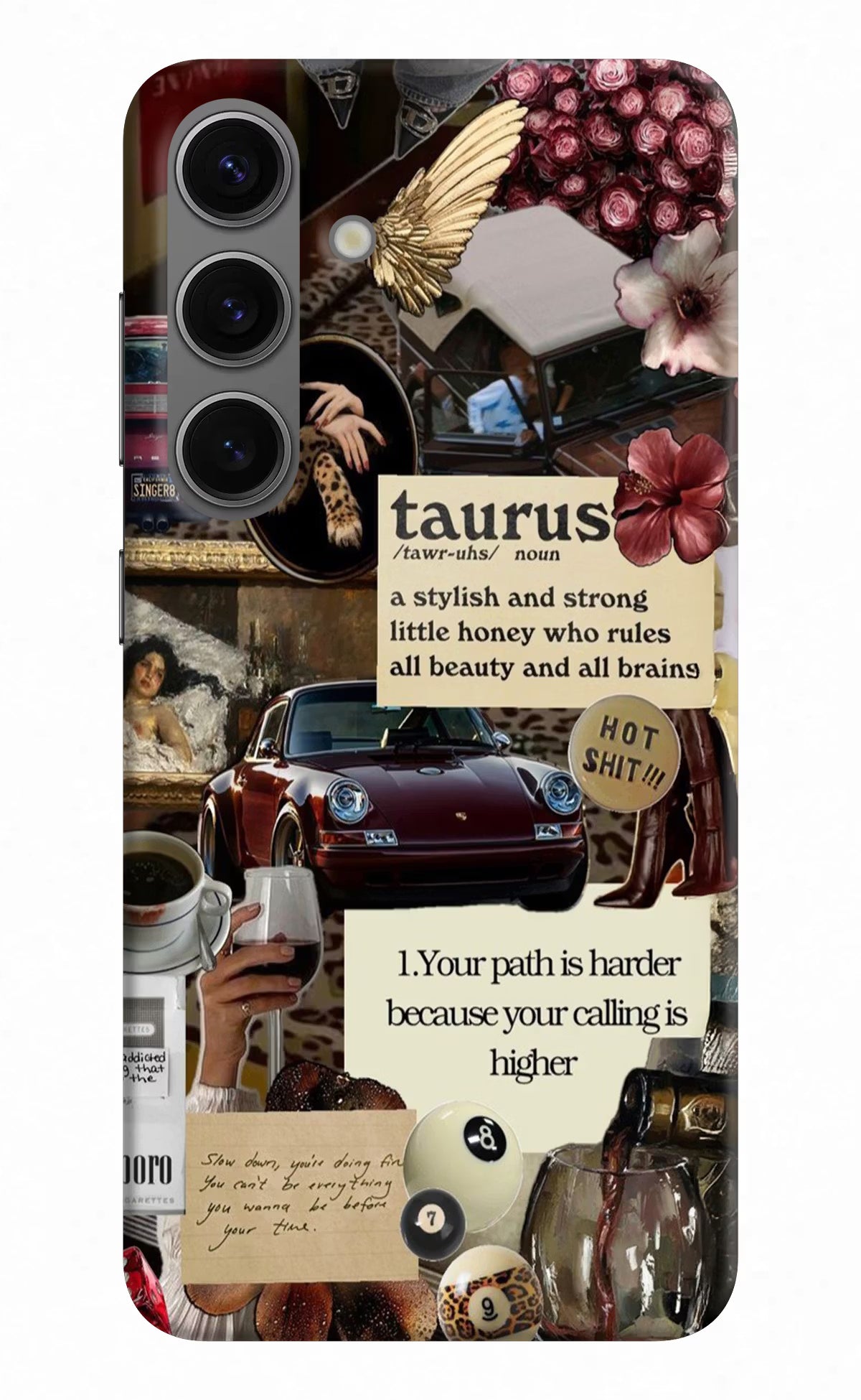Taurus Zodiac Samsung S24 Hard Case Back Cover by Casekaro