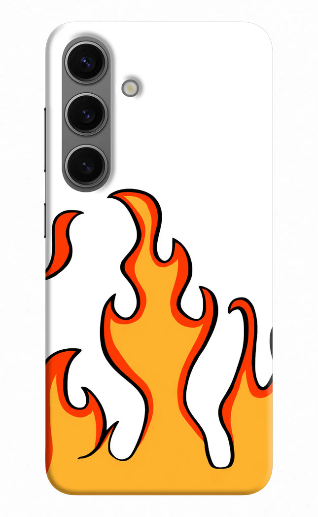 Fired Up – White Samsung S24 Hard Case Back Cover by Casekaro