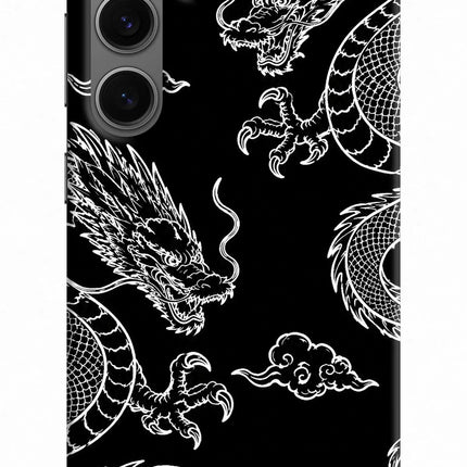 Twin Dragons Samsung S24 Hard Case Back Cover by Casekaro
