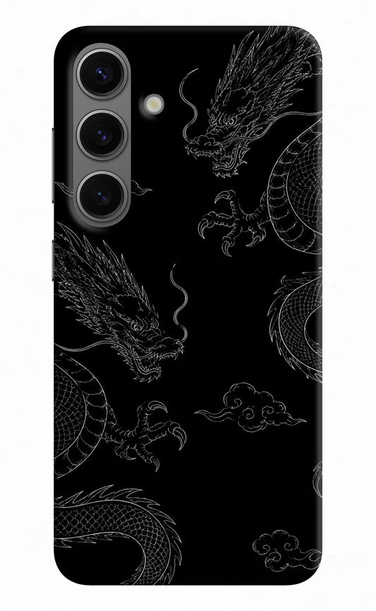 Twin Dragons Samsung S24 Hard Case Back Cover by Casekaro