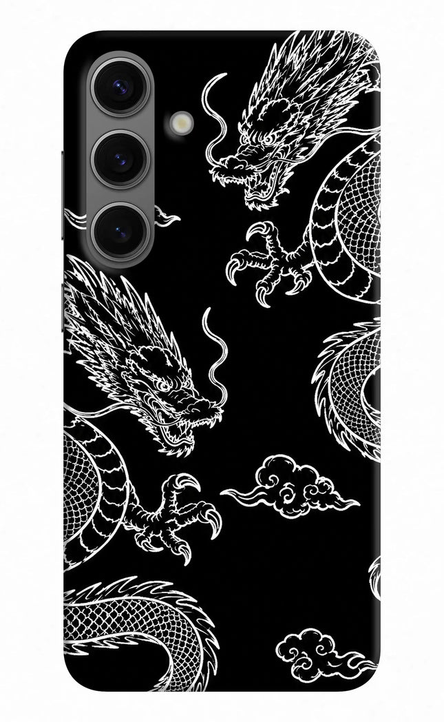 Twin Dragons Samsung S24 Hard Case Back Cover by Casekaro
