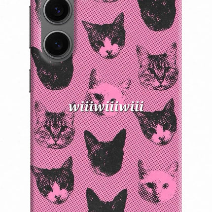 Pink Cats Samsung S24 Hard Case Back Cover by Casekaro