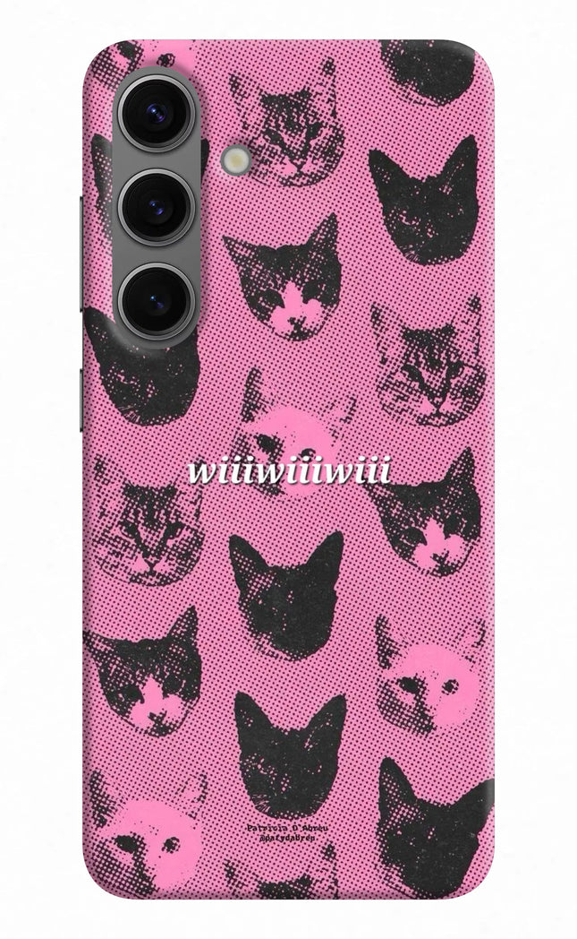 Pink Cats Samsung S24 Hard Case Back Cover by Casekaro