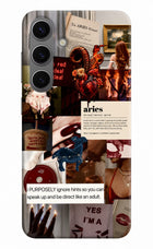 Zodiac Aries Samsung S24 Hard Case Back Cover by Casekaro