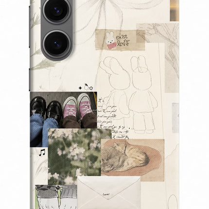 Soft Aesthetic Samsung S24 Hard Case Back Cover by Casekaro