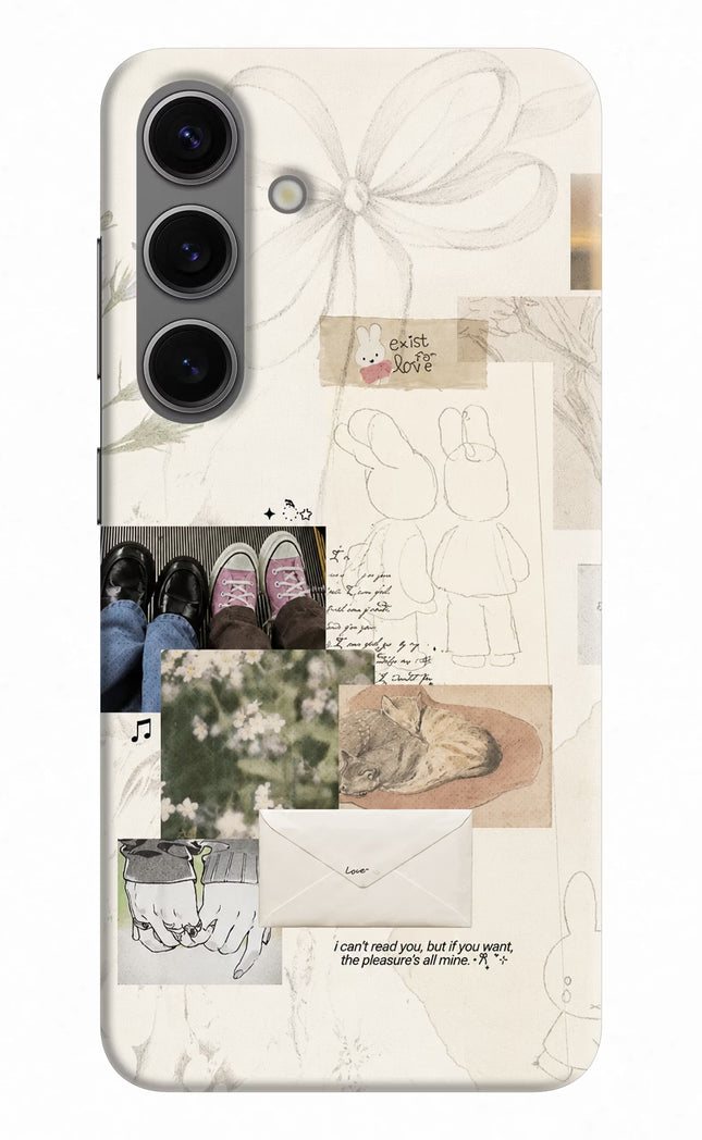 Soft Aesthetic Samsung S24 Hard Case Back Cover by Casekaro