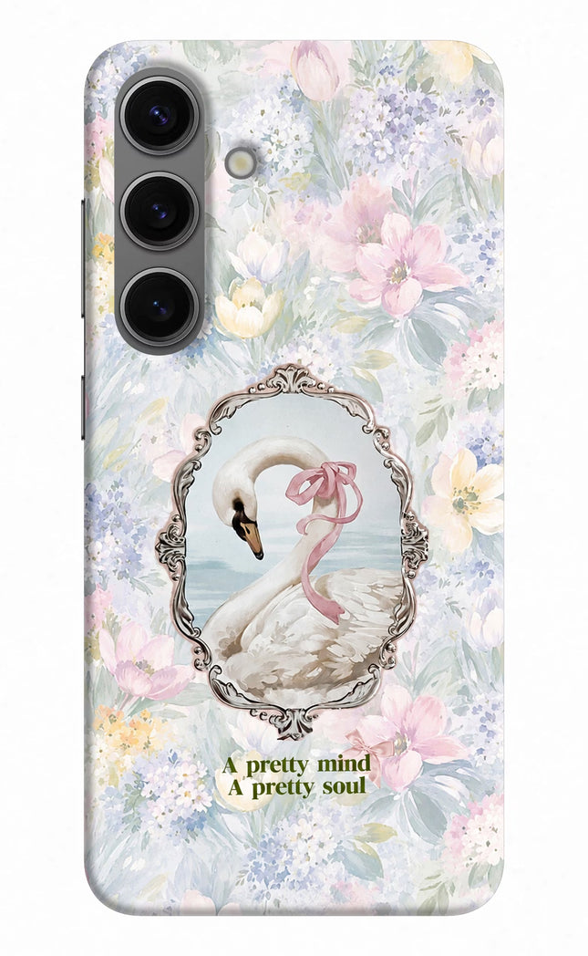 Pretty Mind Pretty Soul Samsung S24 Hard Case Back Cover by Casekaro